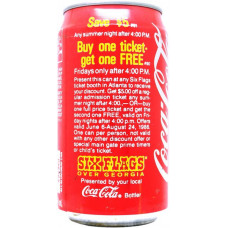 Coca-Cola classic, Six Flags over Georgia - Save $5 / Buy one tocket get one Free, United States, 1986