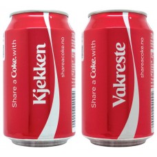 Kjekken + Vakreste "Share a Coke" from Norway, 2014